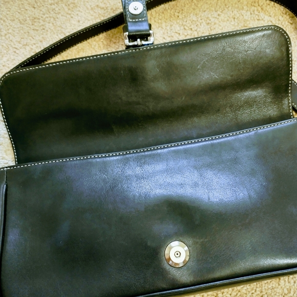 Coach Black Leather Shoulder Bag - Picture 10 of 16